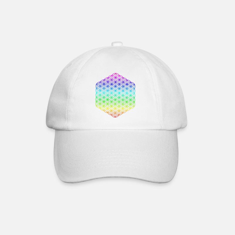 Fleur de Vie - 5ème Dimension - Mandala - Casquette classique - blanc/blanc
