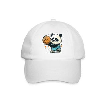 Cerceaux avec un panda - Casquette classique - blanc/blanc - Devant