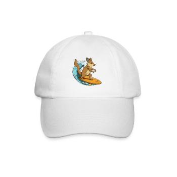 Kangaroo Surfer - Baseball Cap - white/white - Front