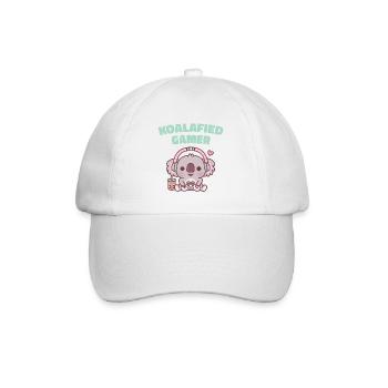 Niedlicher Koala Koalafied Gamer Lustig - Baseballkappe - Weiß/Weiß - Vorne