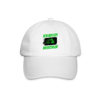 Gabelstapler Design - Baseballkappe - Weiß/Weiß - Vorne