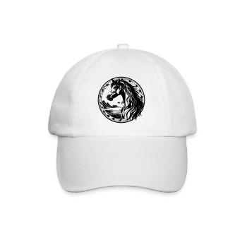 Horse - Baseball Cap - white/white - Front