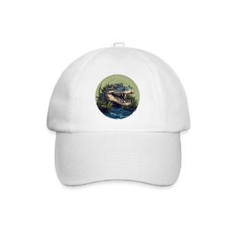 Crocodile - Baseball Cap - white/white - Front