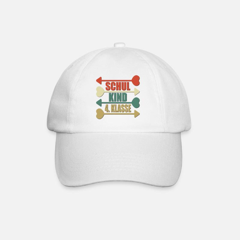 4 Klasse Grundschule - VIERTKLÄSSLER - Baseballkappe - Weiß/Weiß