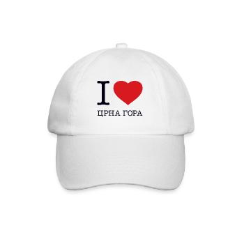 I LOVE MONTENEGRO - Baseball Cap - white/white - Front