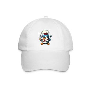 Cooking Penguin - Baseball Cap - white/white - Front
