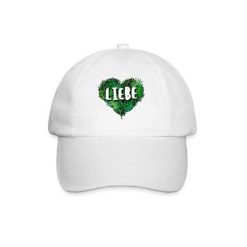 Umwelt Spruch Herz Umweltschützer Natur Erde - Baseballkappe - Weiß/Weiß - Vorne