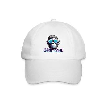 Cooler Gorilla - Baseballkappe - Weiß/Weiß - Vorne