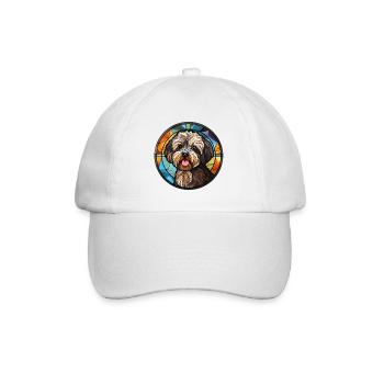 Havaneser Hunderasse Aquarellglas - Baseballkappe - Weiß/Weiß - Vorne