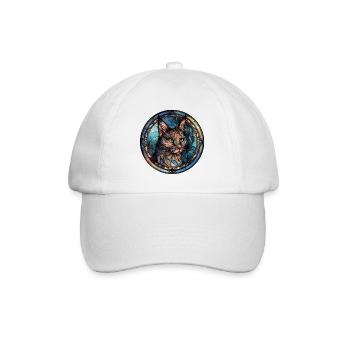 Donskoy Cat Breed Aquarelle Verre - Casquette classique - blanc/blanc - Devant
