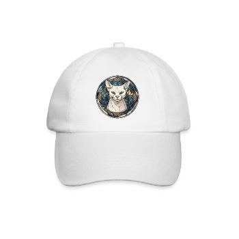 Burmilla Cat Race Aquarelle Verre - Casquette classique - blanc/blanc - Devant