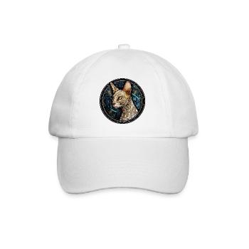 Peterbald Cat Breed Aquarelle Verre - Casquette classique - blanc/blanc - Devant