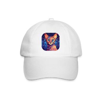 Ocicat coloré Race de chat Aquarelle Peinture - Casquette classique - blanc/blanc - Devant