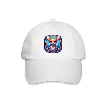Colorful Chihuahua Dog Breed Watercolor Glass Pain - Baseball Cap - white/white - Front