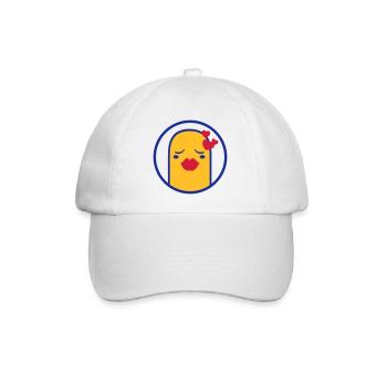 Personnage comique mignon (Kiss, Circle) - Casquette classique - blanc/blanc - Devant