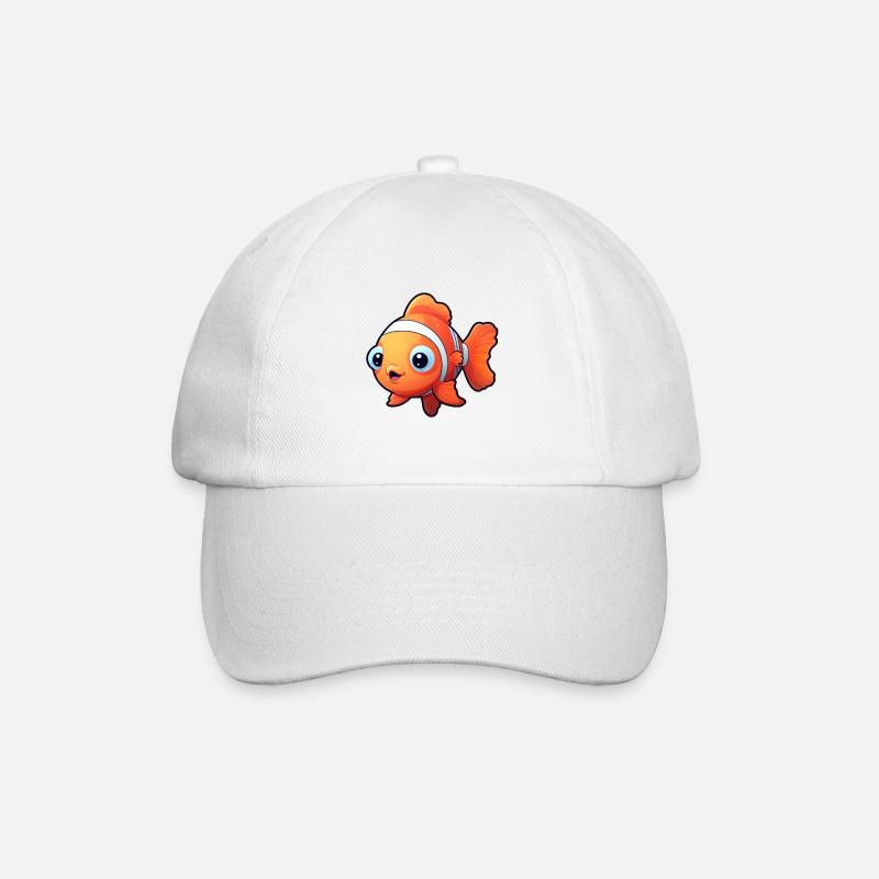 Clownfisch - Baseballkappe - Weiß/Weiß