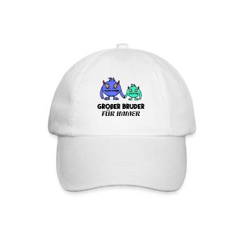 Großer Bruder Geschwisterliebe Statement Bro - Baseballkappe - Weiß/Weiß - Vorne