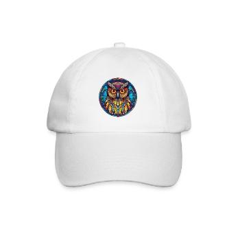 Hibou Aquarelle colorée Animal Animal Illustration - Casquette classique - blanc/blanc - Devant