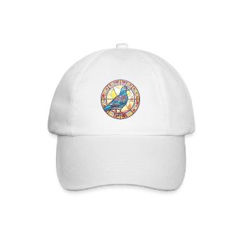 Pigeon Colorful Watercolor Animal Pet Illustration - Baseball Cap - white/white - Front