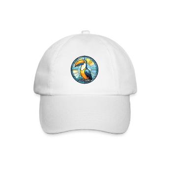 Toucan Colorful Watercolor Animal Pet Illustration - Baseball Cap - white/white - Front
