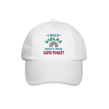 Je construis Violas quel est votre super pouvoir? - Casquette classique - blanc/blanc - Devant