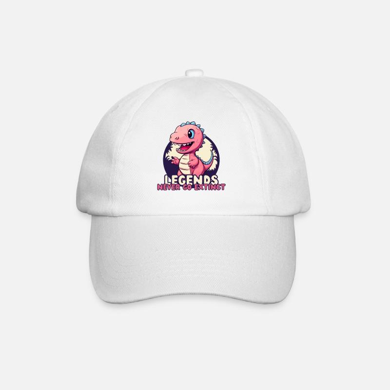 Dinosaurs - Legends, Never Go Extinct - Baseball Cap - white/white