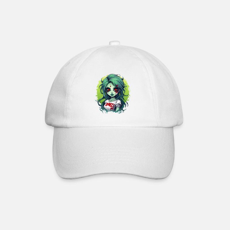 Zombie Cheerleaderin - Baseballkappe - Weiß/Weiß