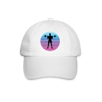 Fitness Cardio Haltérophilie Hommes Femmes Endurance - Casquette classique - blanc/blanc - Devant