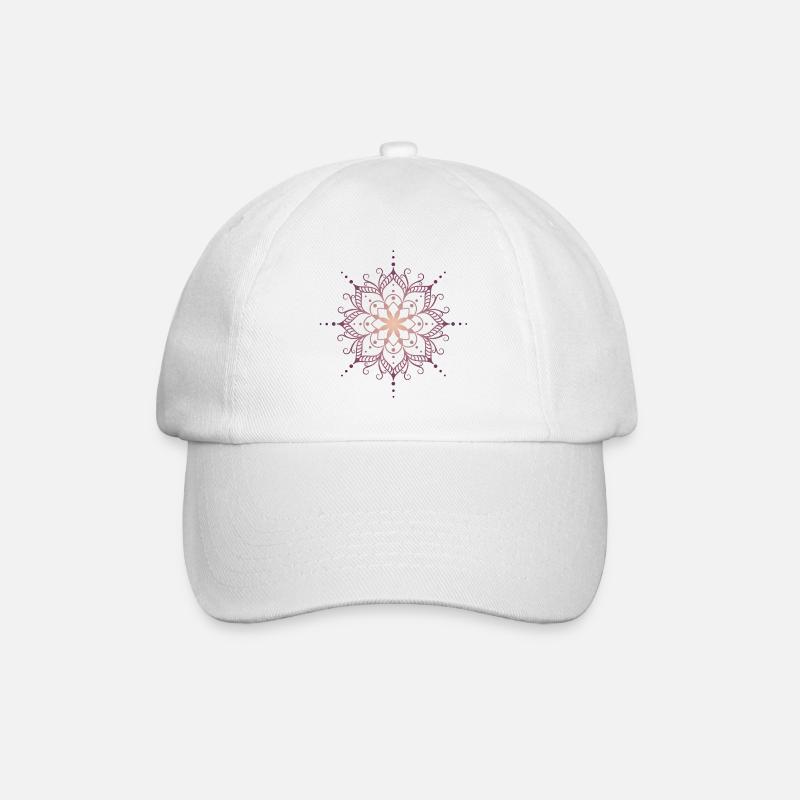 Mandala in pink - Baseball Cap - white/white