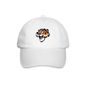 Glücklicher Tiger - Baseballkappe - Weiß/Weiß - Vorne