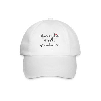 Chipie jolie à son grand-père - Casquette classique - blanc/blanc - Devant