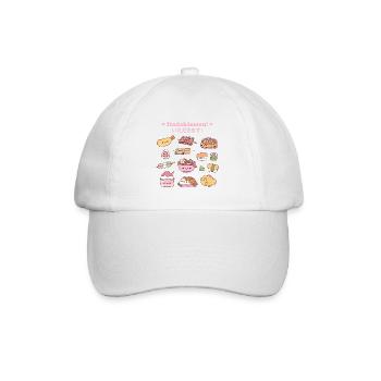 Cute Yummy Japan Food Doodles Set Itadakimasu - Baseball Cap - white/white - Front