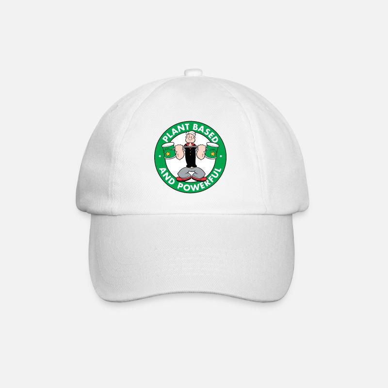 Popeye Plant Based And Powerful Spinach - Casquette classique - blanc/blanc