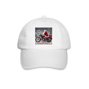 Père Noël à moto - Casquette classique - blanc/blanc - Devant