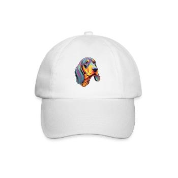 Noir et Tan Coonhound chien race Cartoon Kawaii I - Casquette classique - blanc/blanc - Devant