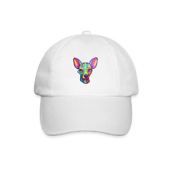 Mexican Hairless Dog Breed Cartoon Kawaii Illustra - Baseball Cap - white/white - Front