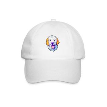 Kuvasz Hungarian Dog Breed Cartoon Kawaii Illustra - Baseball Cap - white/white - Front