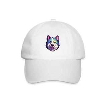 Karelian Bear Dog Breed Cartoon Kawaii Illustratio - Baseball Cap - white/white - Front