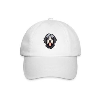 Portuguese Sheepdog Dog Breed Cartoon Kawaii Illus - Baseball Cap - white/white - Front