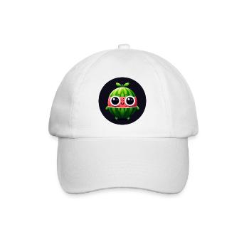 Watermelon with eyes in comic style - Baseball Cap - white/white - Front