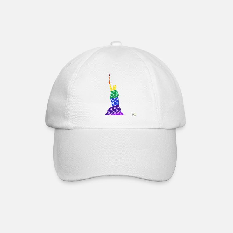 Hermannsdenkmal Regenbogen - Baseballkappe - Weiß/Weiß