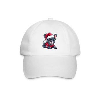 Niedlicher Frenchie Heiligabend Geist - Baseballkappe - Weiß/Weiß - Vorne