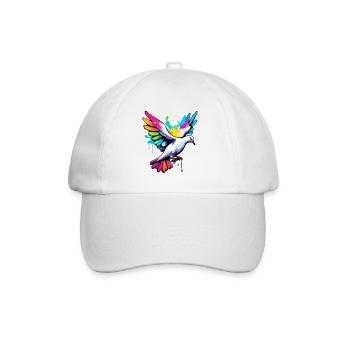 Dove of Peace / Bird / Animal / Flying / Wedding - Baseball Cap - white/white - Front