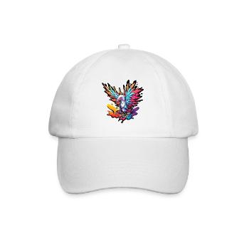 Phoenix / Bird / Animal / Mythical Creature / Fire - Baseball Cap - white/white - Front