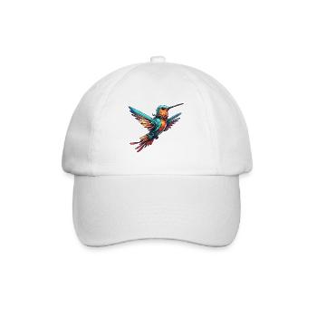 Colibri / Oiseau / Animal / Vol / Ailes / Plumes - Casquette classique - blanc/blanc - Devant
