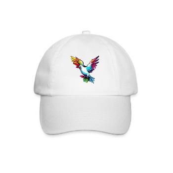 Dove of Peace / Bird / Animal / Flying / Wedding - Baseball Cap - white/white - Front