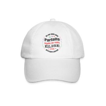 ÉLISE PARFAITE - PRENOM ÉLISE - Casquette classique - blanc/blanc - Devant