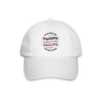 PAULINE PARFAITE - PRENOM PAULINE - Casquette classique - blanc/blanc - Devant
