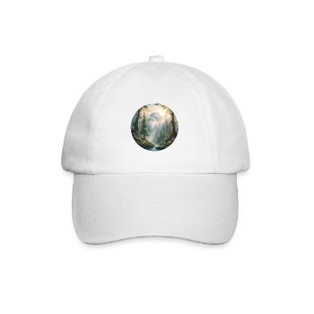 Wald / Wildnis / Natur / Bäume / grün / Idylle - Baseballkappe - Weiß/Weiß - Vorne