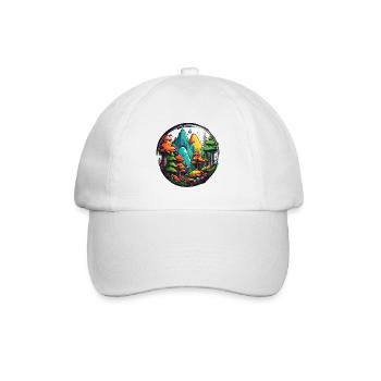 Wald / Wildnis / Natur / Bäume / grün / Idylle - Baseballkappe - Weiß/Weiß - Vorne